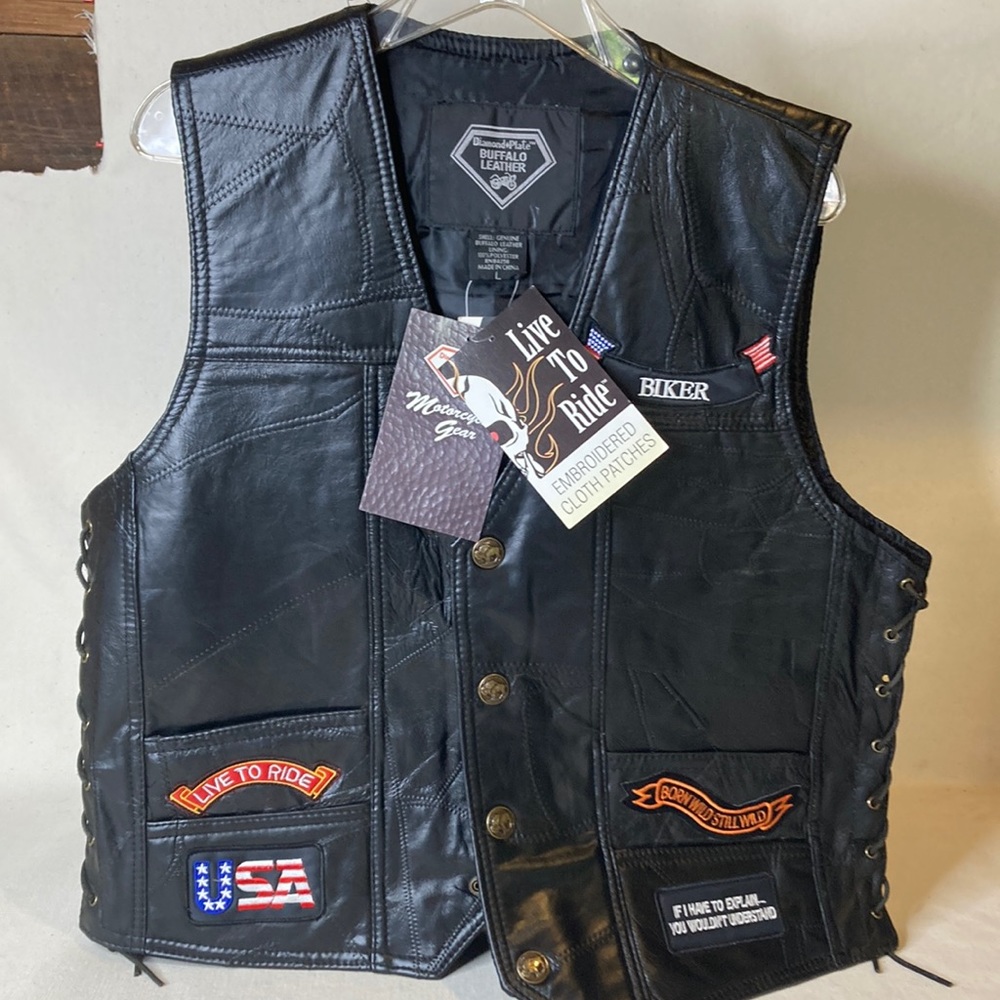 Men's Diamond Plate Motorcycle Vest